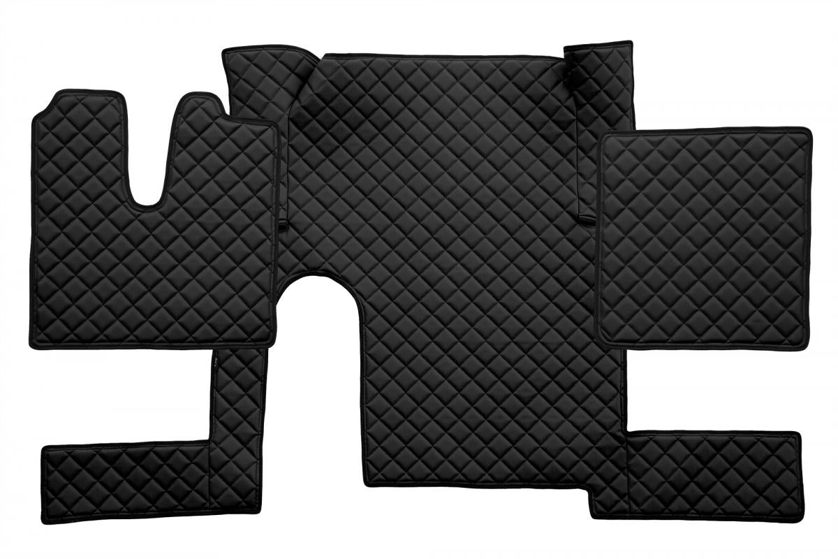 Tapis de sol cuir – adapté pour MAN TGX boîte manuelle, tiroir simple, noir