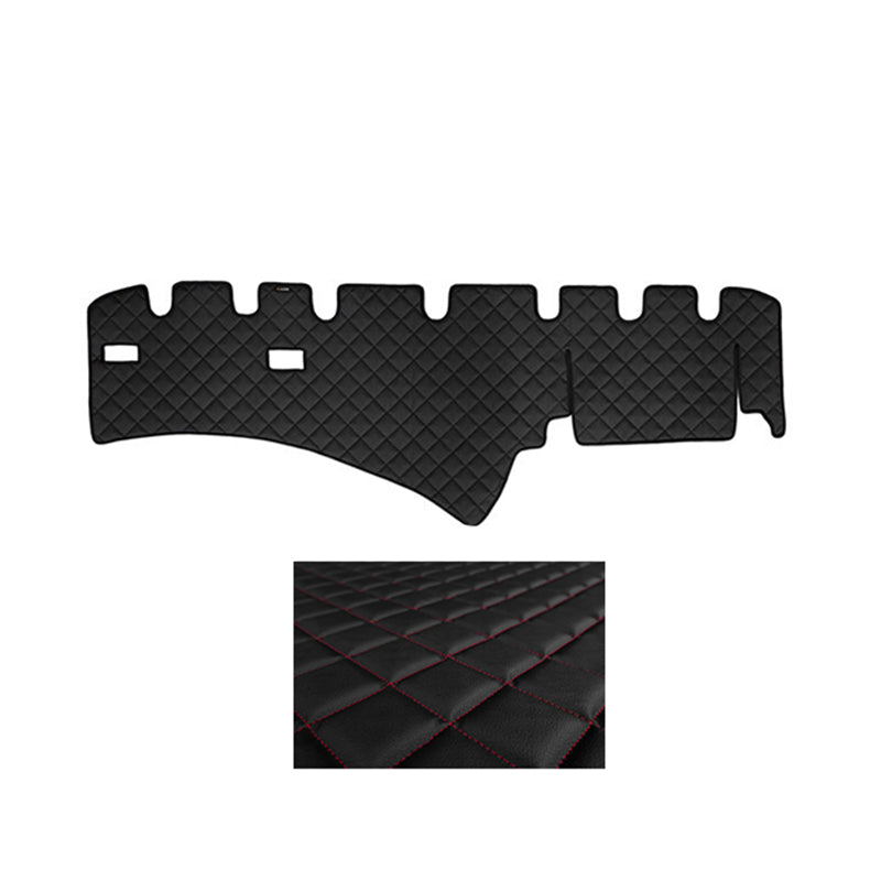 Κάλυμμα ταμπλό – τεχνητό δέρμα (eco leather), μαύρο με κόκκινη ραφή, κατάλληλο για Scania R 2009–09/2016