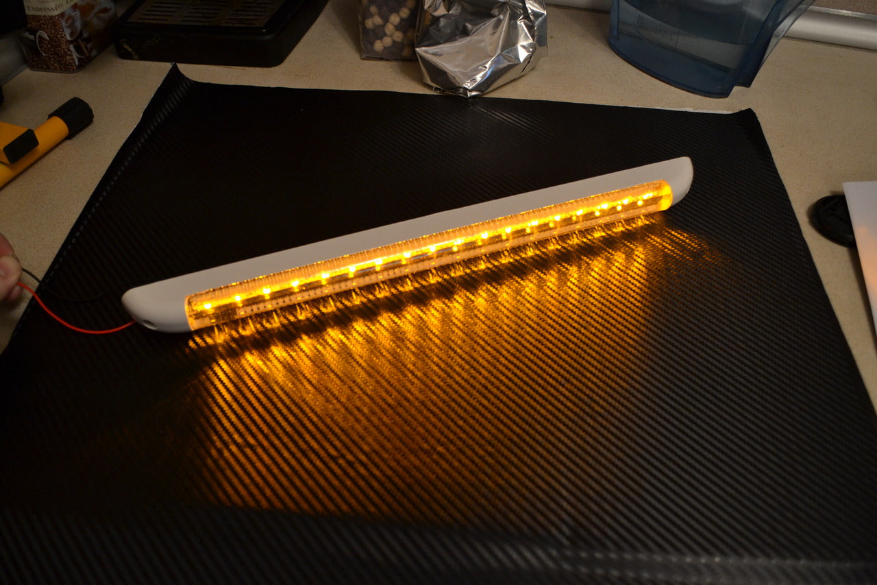 Lampe LED longue – lumière jaune 12 V pour véhicule