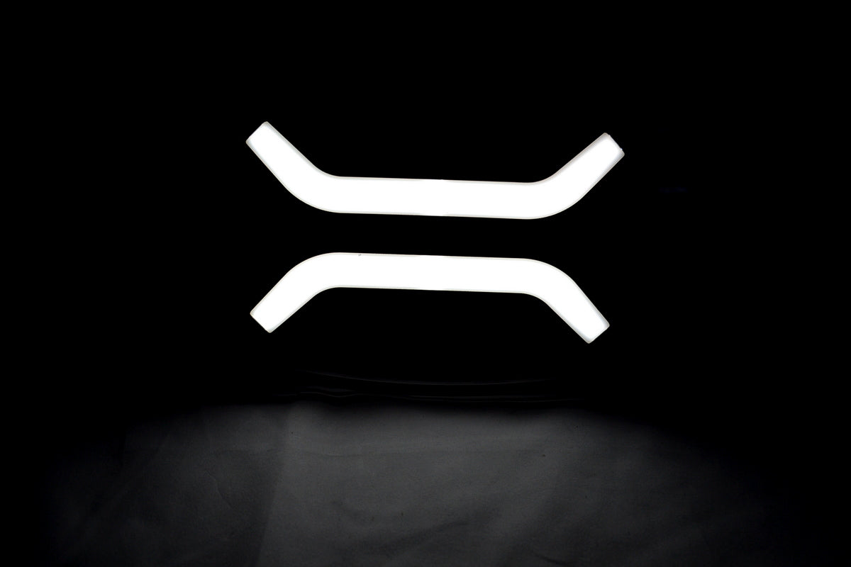 Feu ovale combiné halogène et DRL, 12/24 V, 10 LED, 250×140×70 mm