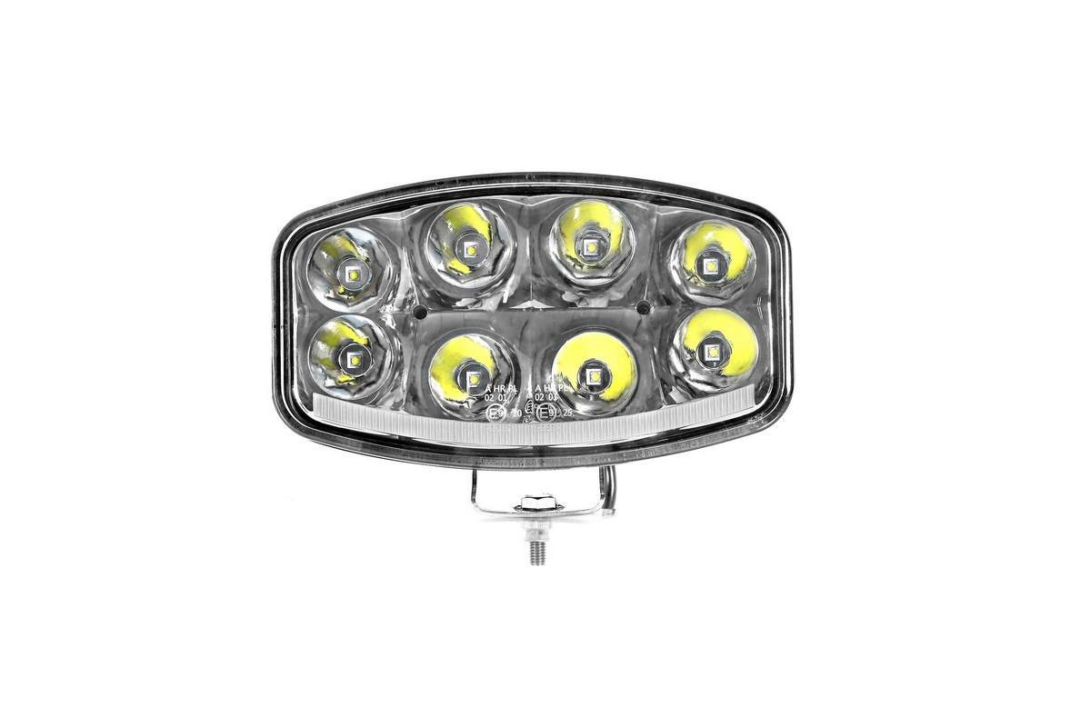 Projecteur longue portée LED 64W 10–30V 6500K 6500 lm IP67 245 x 139 mm