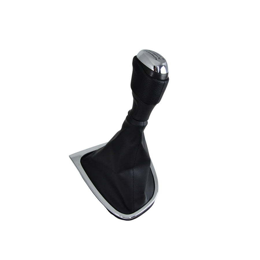 Pommeau de levier de vitesse avec soufflet et base chromée – adapté pour Renault Clio IV 2012–2020, 6 vitesses, cuir