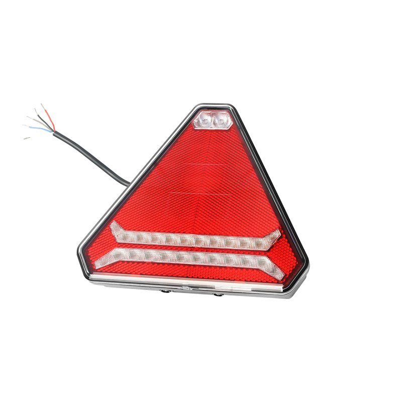 Feu arrière gauche triangulaire à LED – 4 fonctions, clignotant dynamique, 12/24 V, IP67