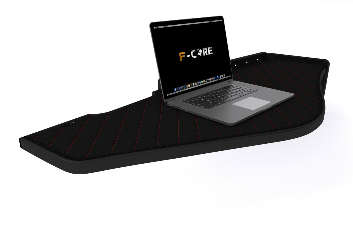 Table de tableau de bord longue – adapté pour Renault Range T (à partir de 2014), noir avec surpiqûres rouges, éclairage LED