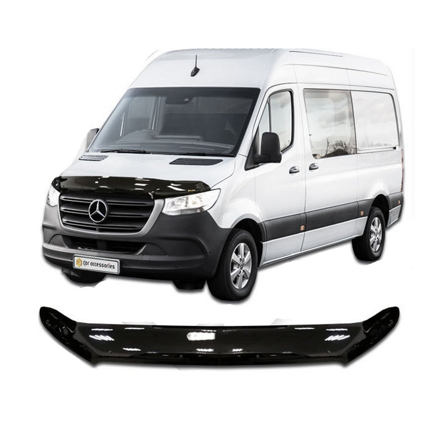 Bonnet Deflector – suitable for Mercedes Sprinter 2018+, Tinted ABS, 1900 x 135 x 10 mm