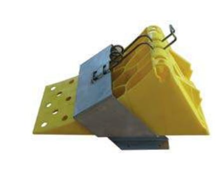 Wheel Chock with Stand, 47.5 cm Tire Contact Length, 28 × 38.5 × 20 cm