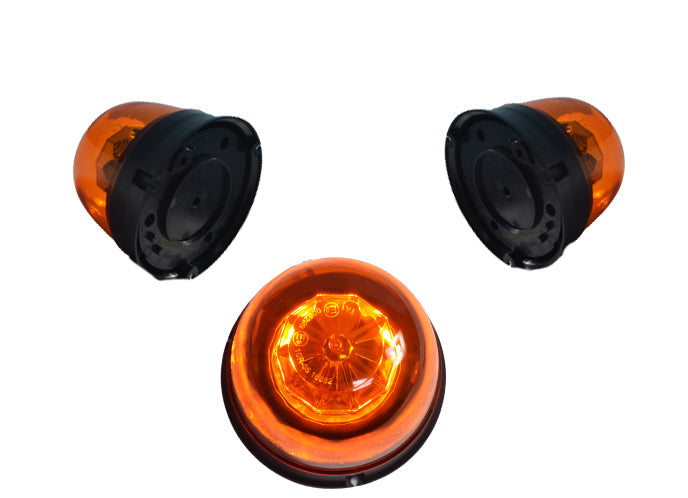 Gyrophare LED flash, 16 LED SMD, 12/24 V, diamètre 140 mm, hauteur 120 mm