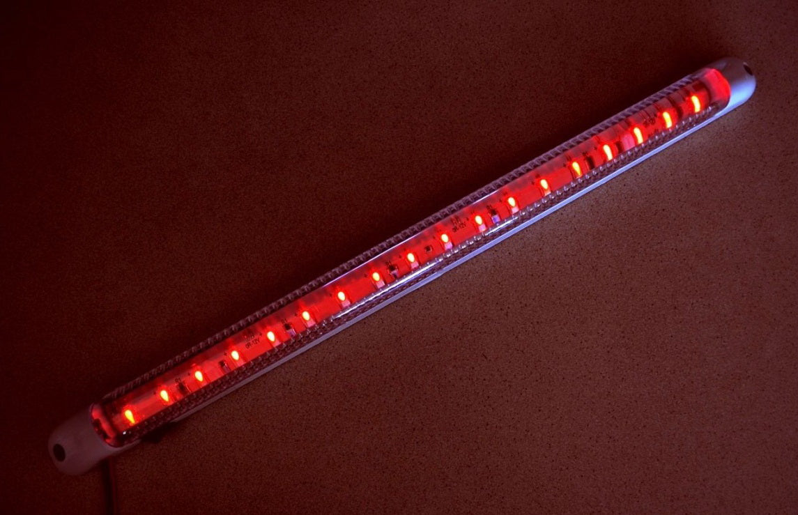 Longue lampe LED rouge 12 V – Feu auxiliaire de signalisation et de position