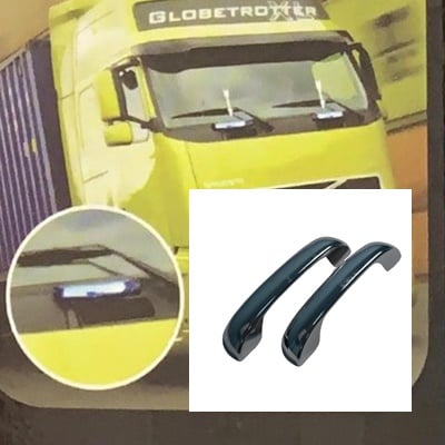 Jeu d’enjoliveurs de poignées de porte en nickel – Sous essuie-glace, adapté pour Volvo FH12 et FH16