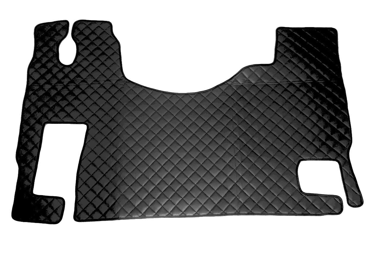 Schwarzer Kunstleder-Fußmattensatz – geeignet für Mercedes Actros MP2/MP3