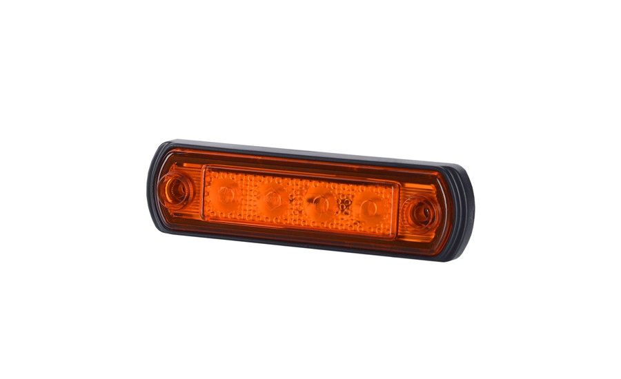 Feu de gabarit latéral à LED, jaune, 4 diodes LED, 12/24 V, 110 x 30 mm, câble 250 mm