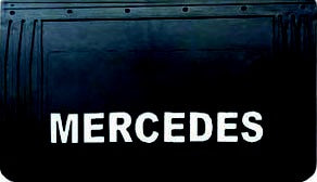 Bavettes embossées – adaptées pour Mercedes, noires, 40 x 60 cm, lot de 2