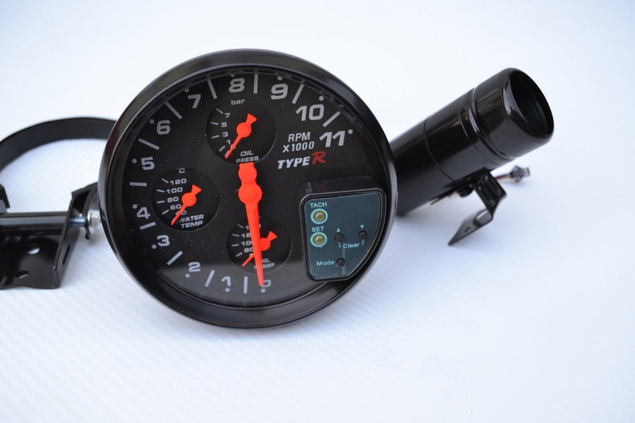 Grand compte-tours – 5 fonctions, finition noire