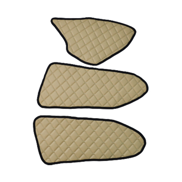 Πατάκια θυρών από τεχνητό δέρμα (eco leather) κατάλληλο για Mercedes Actros MP4, μπεζ, με καλύμματα πάνελ