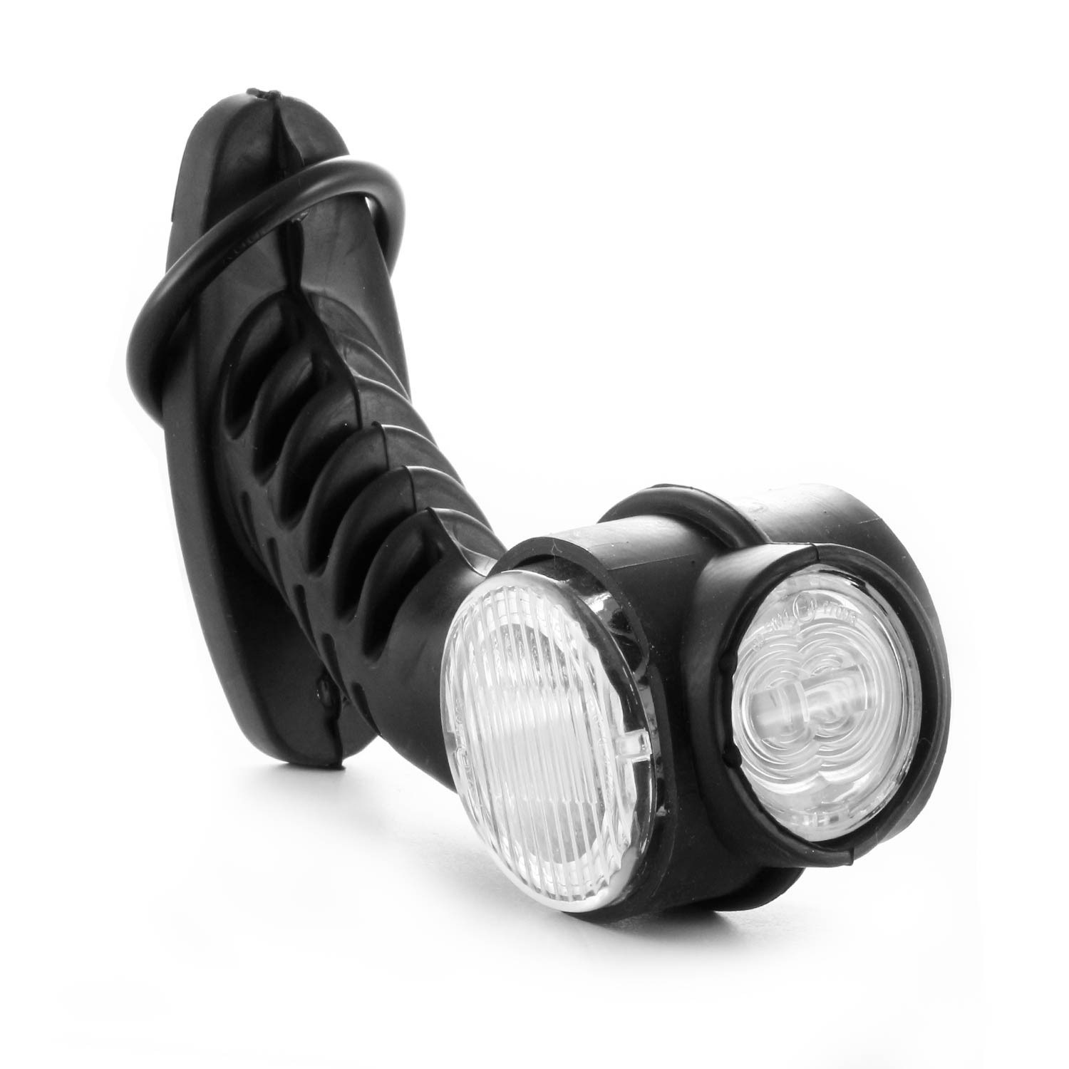 Τριπλό γωνιακό πλαϊνό φως θέσης LED, 24 V, 137 x 130 x 40 mm, τριπλόχρωμο πλαϊνό φως θέσης LED για φορτηγά οχήματα και ρυμουλκούμενα