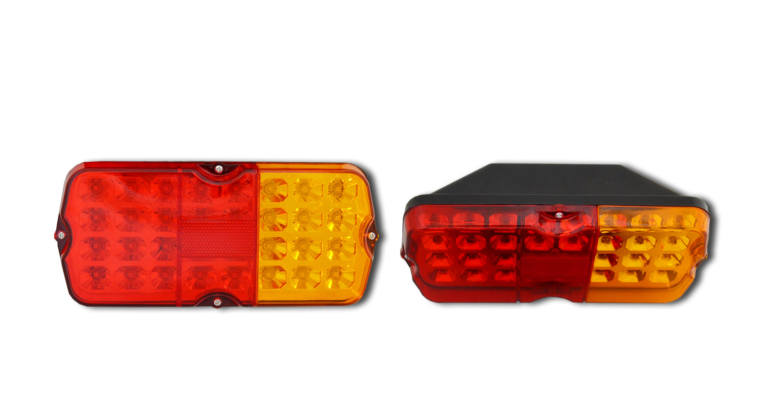 Jeu de blocs optiques arrière à LED, 2 sections, feu stop et feu de position 24 V pour véhicules utilitaires