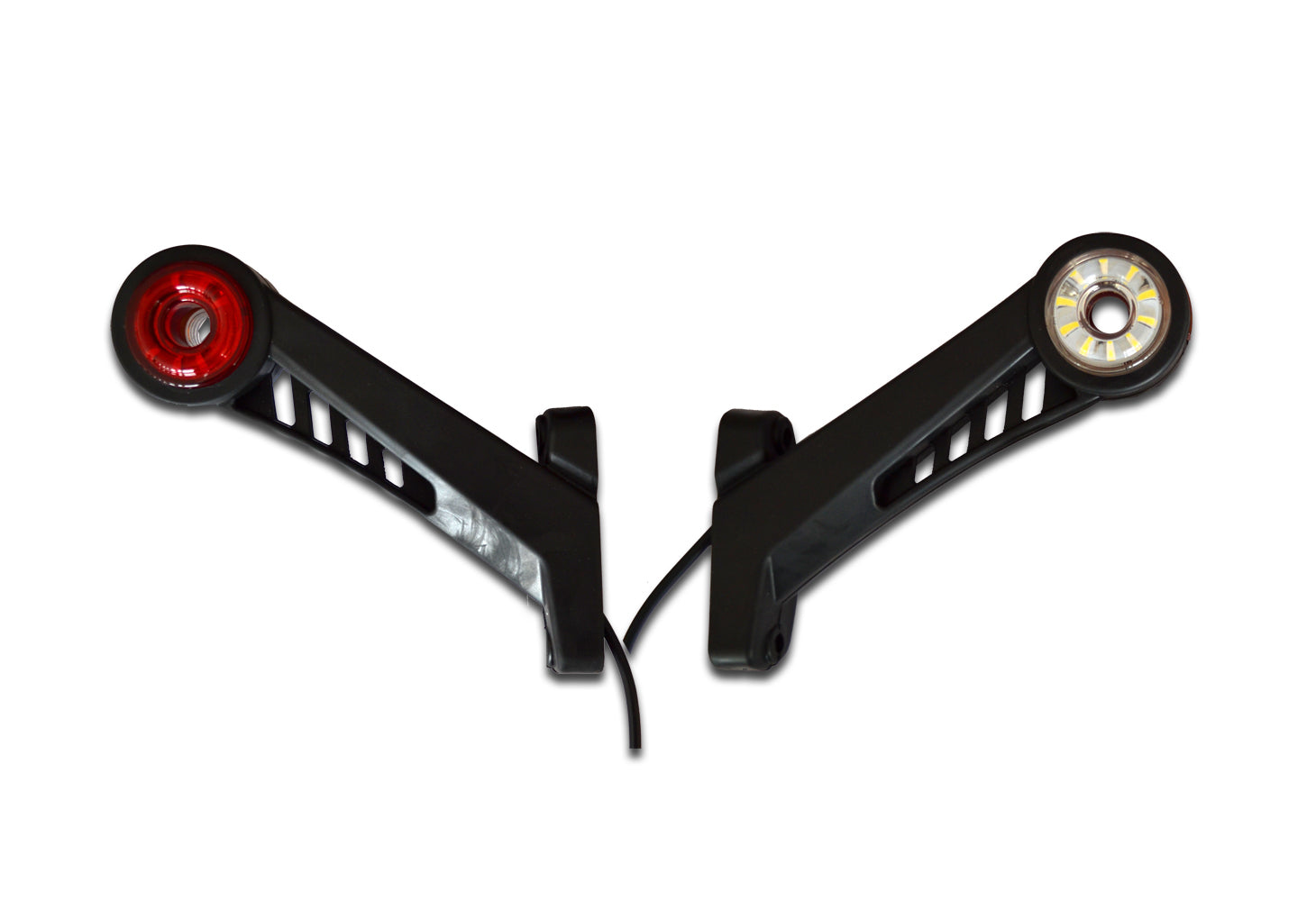 Feu de gabarit LED corne, rouge/blanc, 10 LED, 24 V, 230 x 160 x 5 mm, entraxe de fixation 80 mm