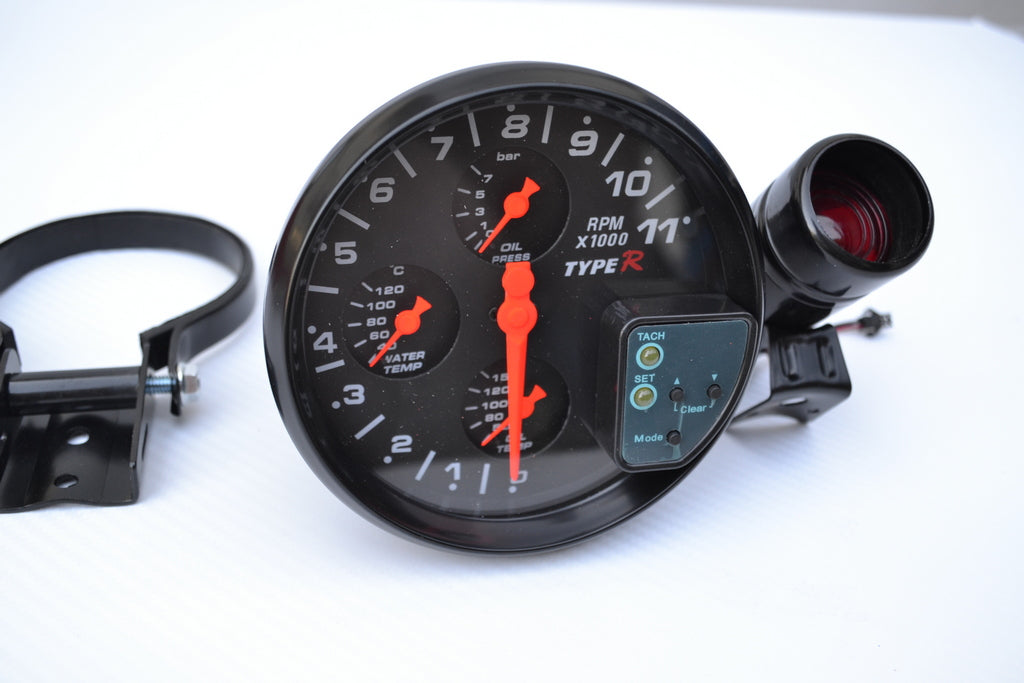 Grand compte-tours – 5 fonctions, finition noire