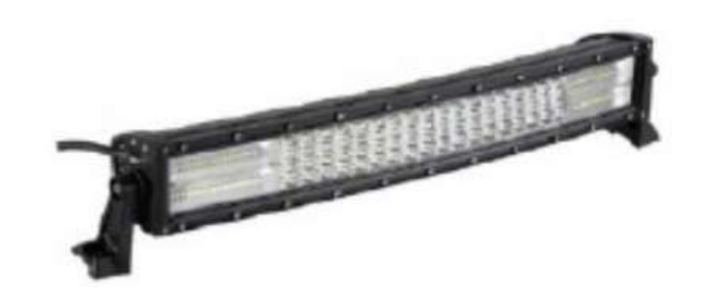 Извита комбинирана LED лайстна, 384 W, 54 cm, 72 LED диода, страничен монтаж