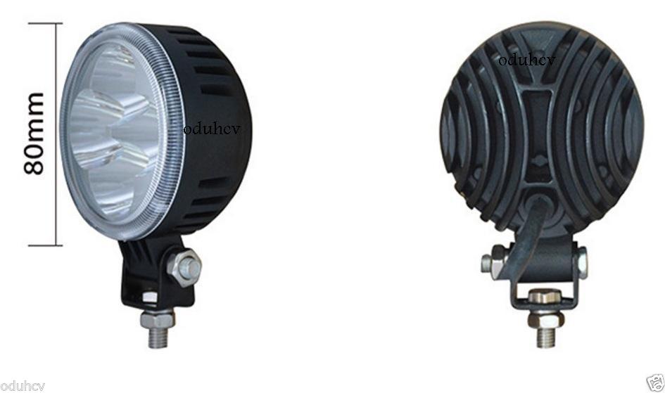 Projecteur de travail LED 9 W 12/24 V avec boîtier en aluminium et kit de montage