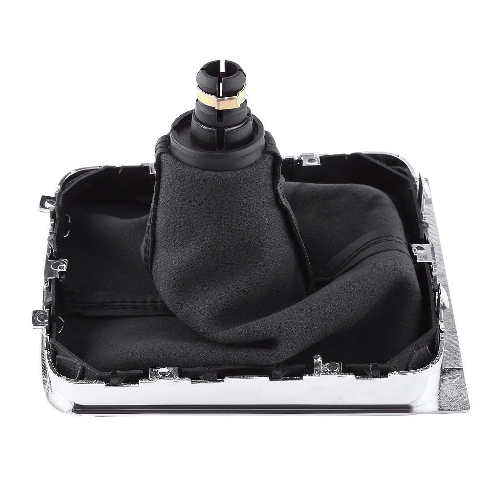 Pommeau de levier de vitesse avec soufflet et embase – 6 vitesses, cadre chromé, adapté pour VW Passat B7 (2011–2015)