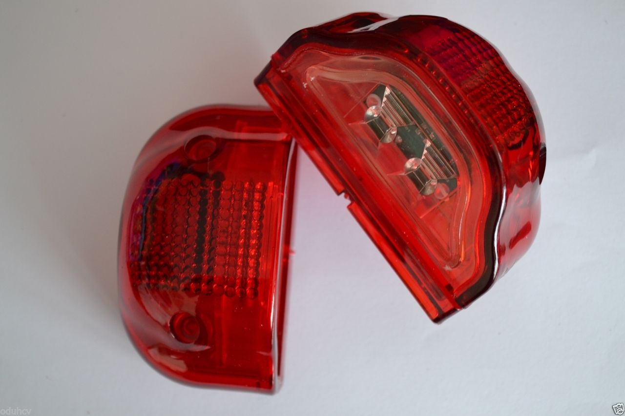 Red LED License Plate Light – 12V Large Number Plate Lamp, Set of 2