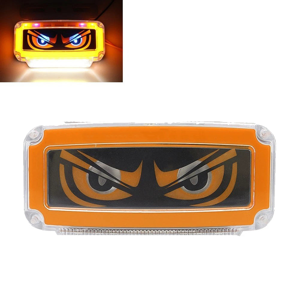 Feu de gabarit néon LED jaune, fixation dissimulée, 12/24 V, 115 x 53 x 21 mm, entraxe 70 mm