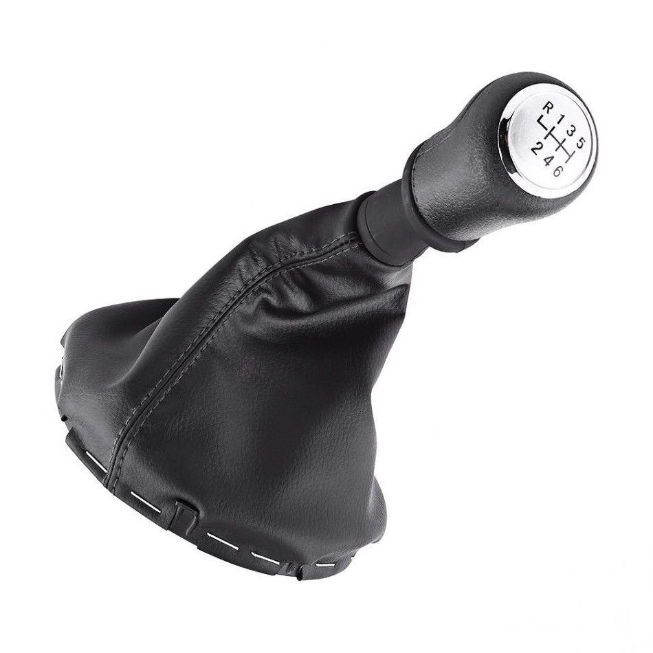 Pommeau de levier 6 vitesses avec soufflet et embase – adapté pour VW Transporter T5/T6 2003–2011