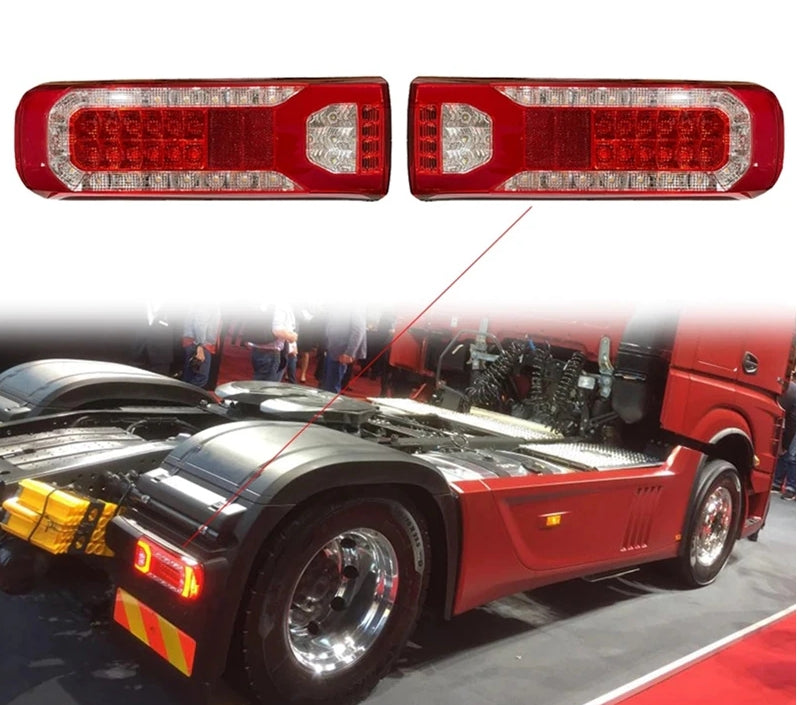 Rechte LED-Heckleuchte – geeignet für Mercedes MP4, 24V, 370×130×95 mm, dynamischer Blinker