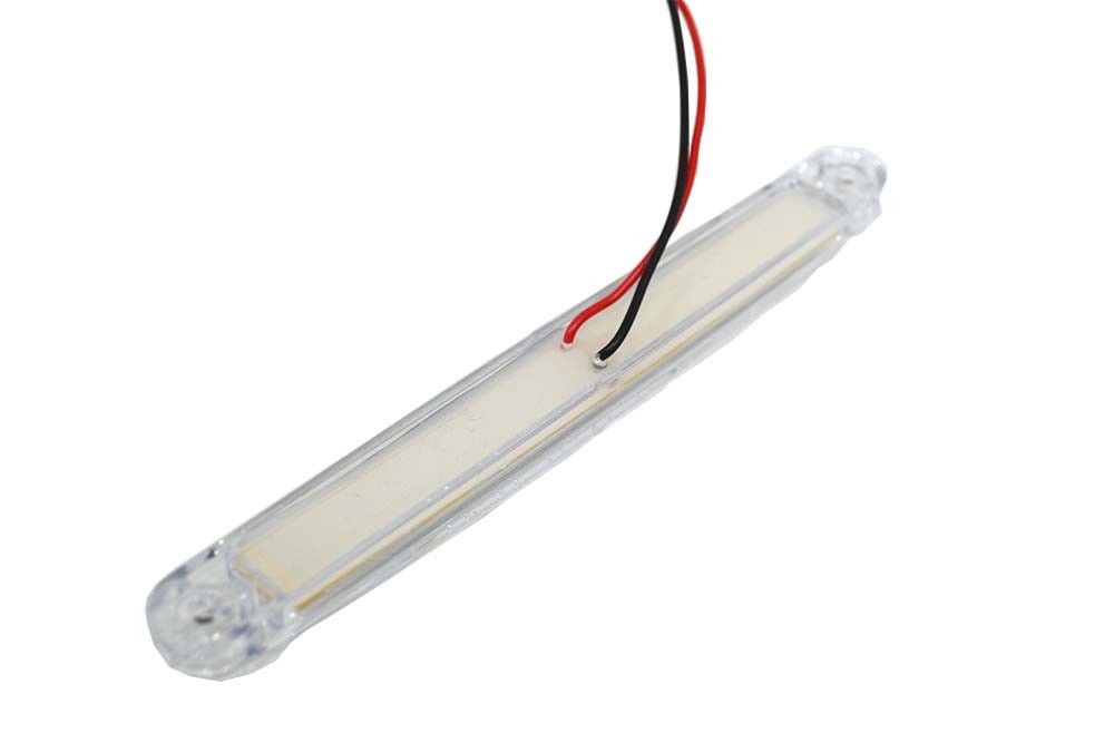 White LED Marker Light, 24V, 12 LEDs, 170 x 20 x 10 mm