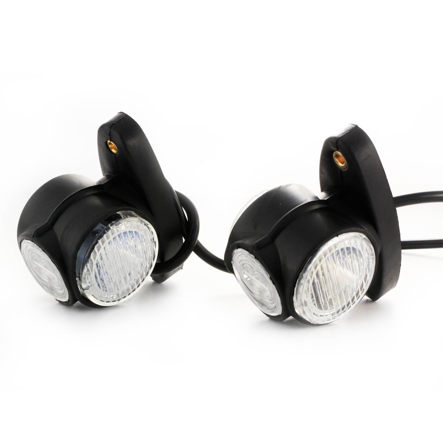 Троен къс LED габаритен контурен фар, 24V, 80×65×54 mm, червен/бял/жълт, кабелно свързване за товарни автомобили и ремаркета