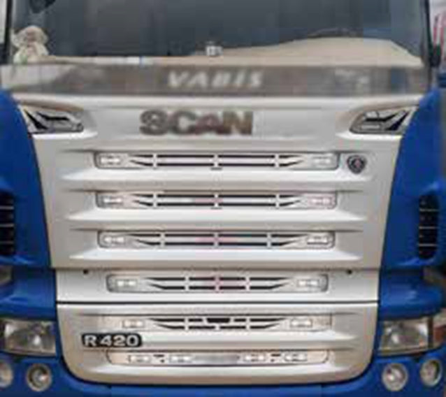 Kit de décoration de calandre avant – acier inoxydable, 8 pièces, adapté pour Scania R 2004–2009