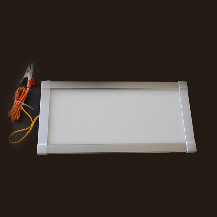 Grande lampe intérieure à LED néon blanche avec fixation par clip