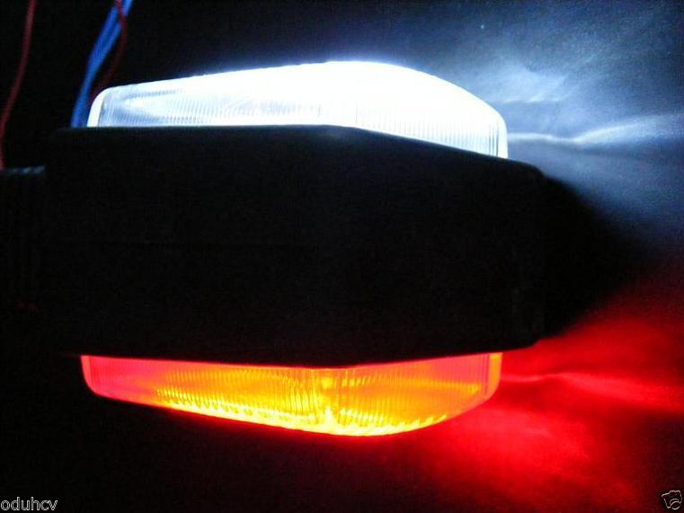 LED трапецовиден наклонен габарит – бял и червен