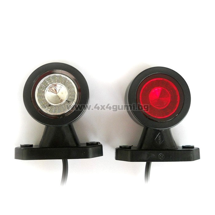 Feu de gabarit LED court – rouge/blanc, 12/24 V, fabriqué en Pologne