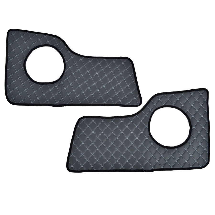 Grey Eco Leather Door Mats – 2-Piece Set Suitable for Volvo FH2 1998–2012