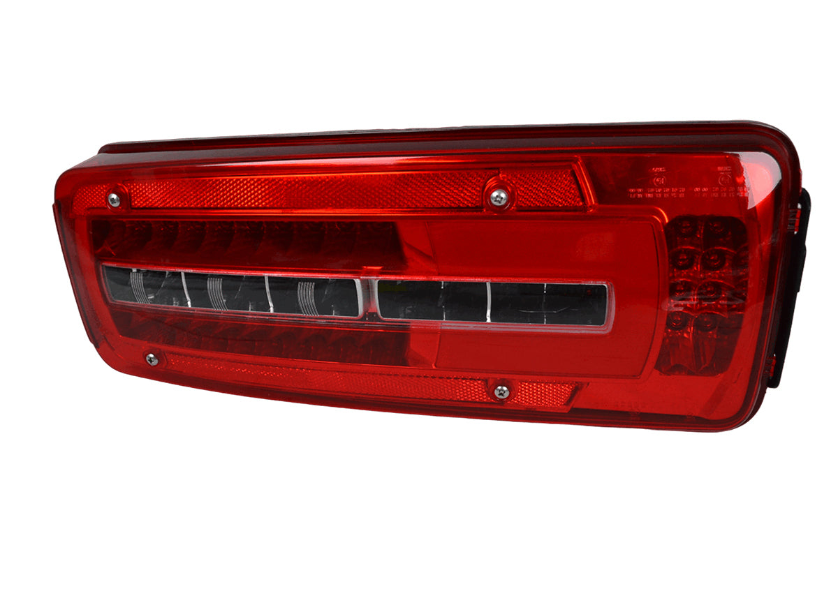 Feu arrière droit à LED – adapté pour camions DAF CF/XF, 24 V, 410×165×90 mm, 8 broches