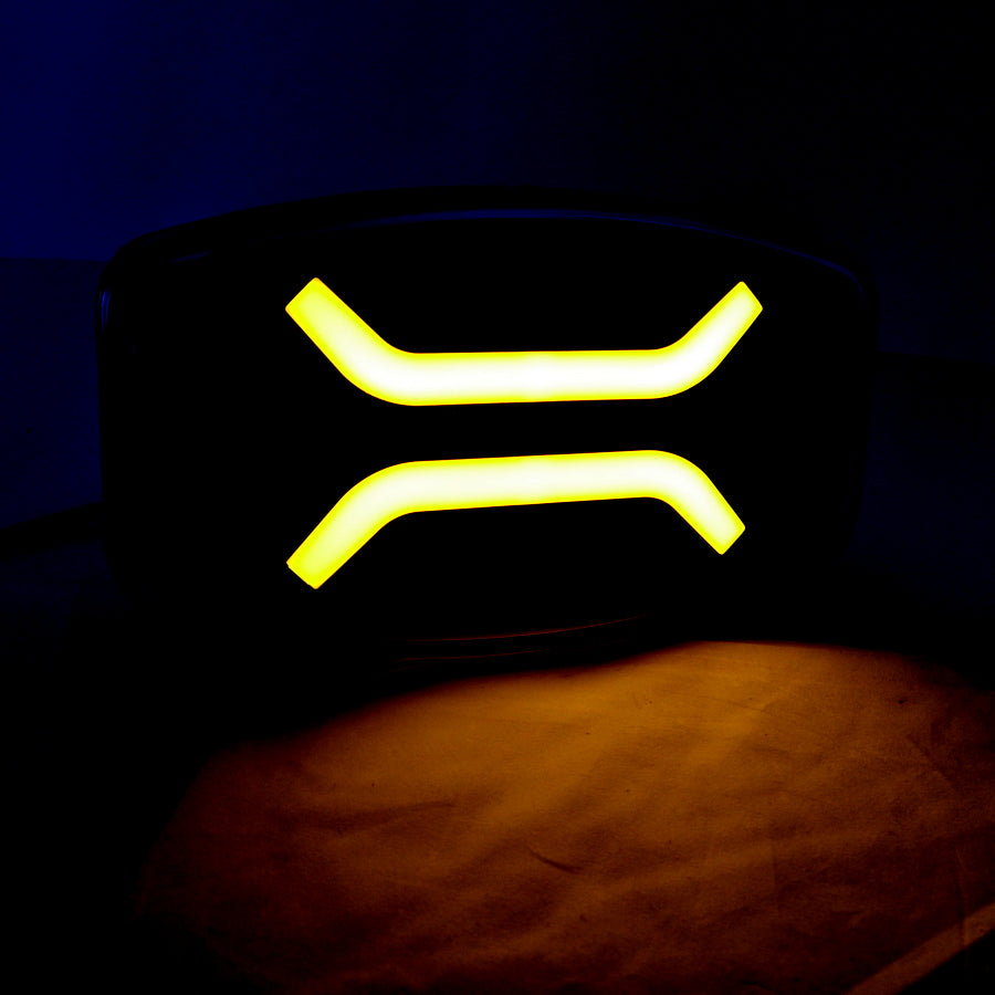 Feu ovale combiné halogène et DRL, 12/24 V, 10 LED, 250×140×70 mm