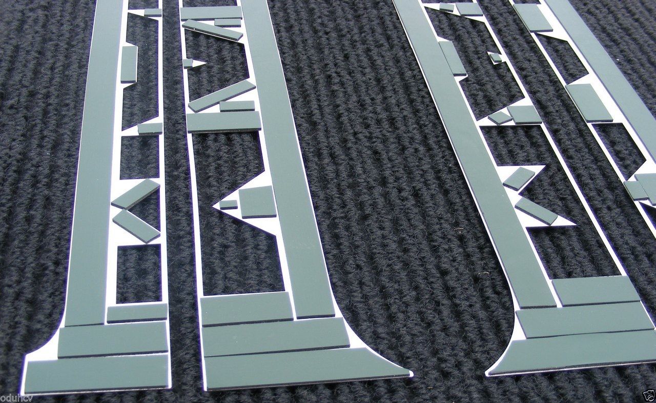 Edelstahl-Türsäulenabdeckungssatz – geeignet für MAN, 4-teilig, 580 x 70/50 mm