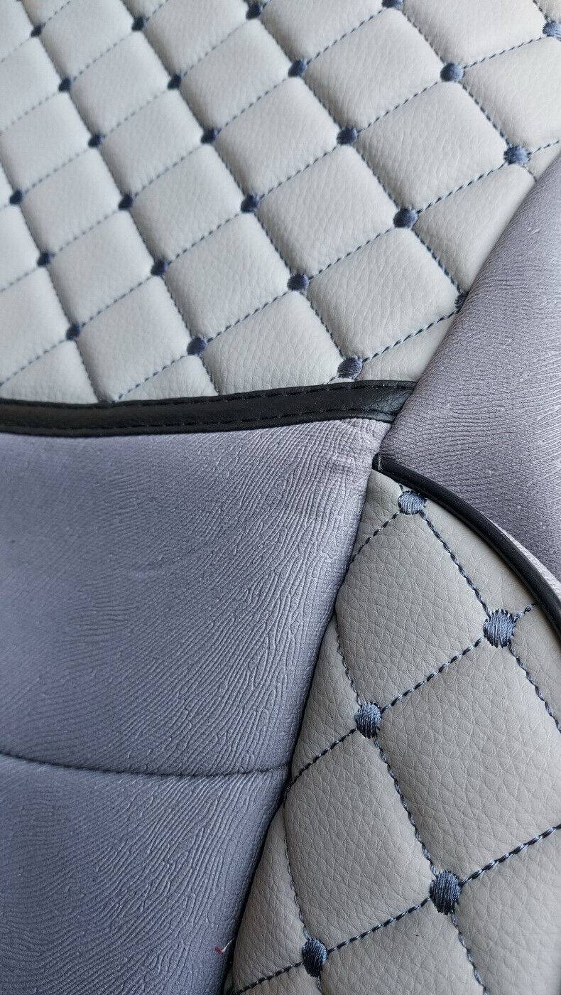 Deluxe Leather Seat Covers – suitable for Mercedes Actros E6 2016+, Grey