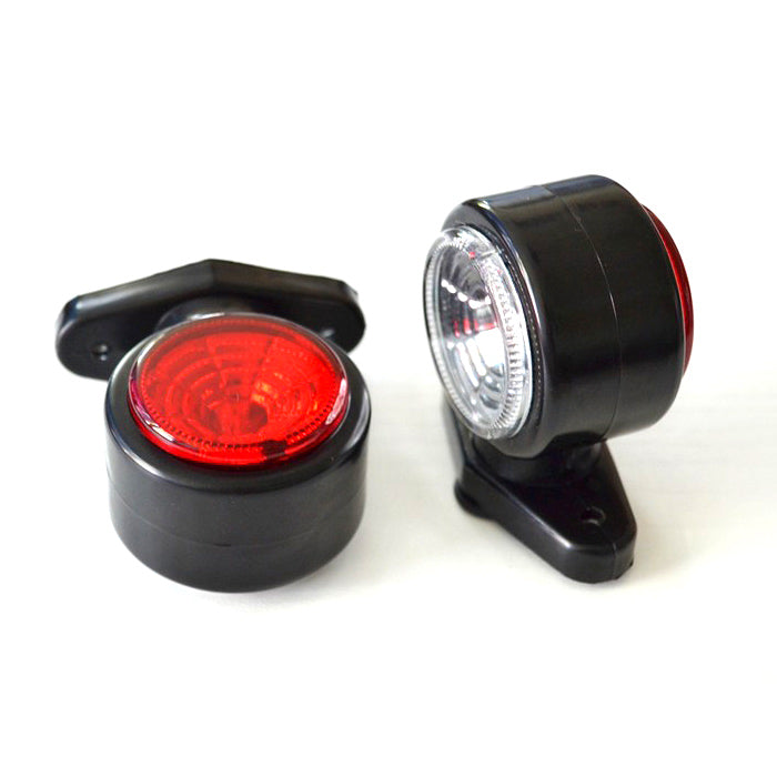 Κοντό φως σήμανσης LED – 12 V, 2 LED, Κόκκινο/Λευκό