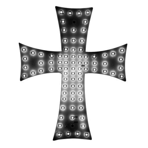 Croix LED, 81 LED, 24V, blanc, hauteur 25 cm