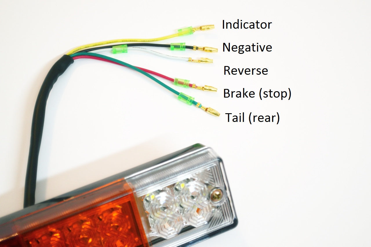 Feux arrière à LED, feux stop 4 fonctions, multivoltage 10–30 V, lot de 2
