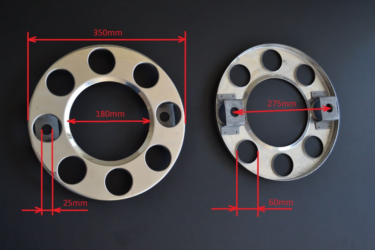 Πλήρες ανοξείδωτο κάλυμμα ζάντας φορτηγού – για ζάντες 22.5", κατάλληλο για IVECO