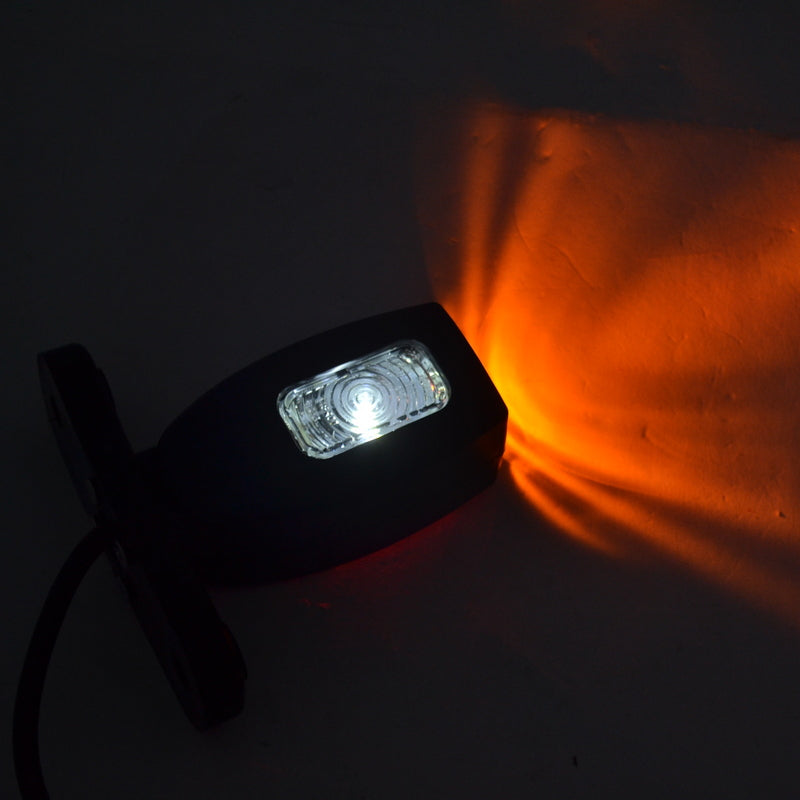 LED Angled Marker Light – Yellow/White/Red, 12/24 V, Universal Vertical or Horizontal Mount