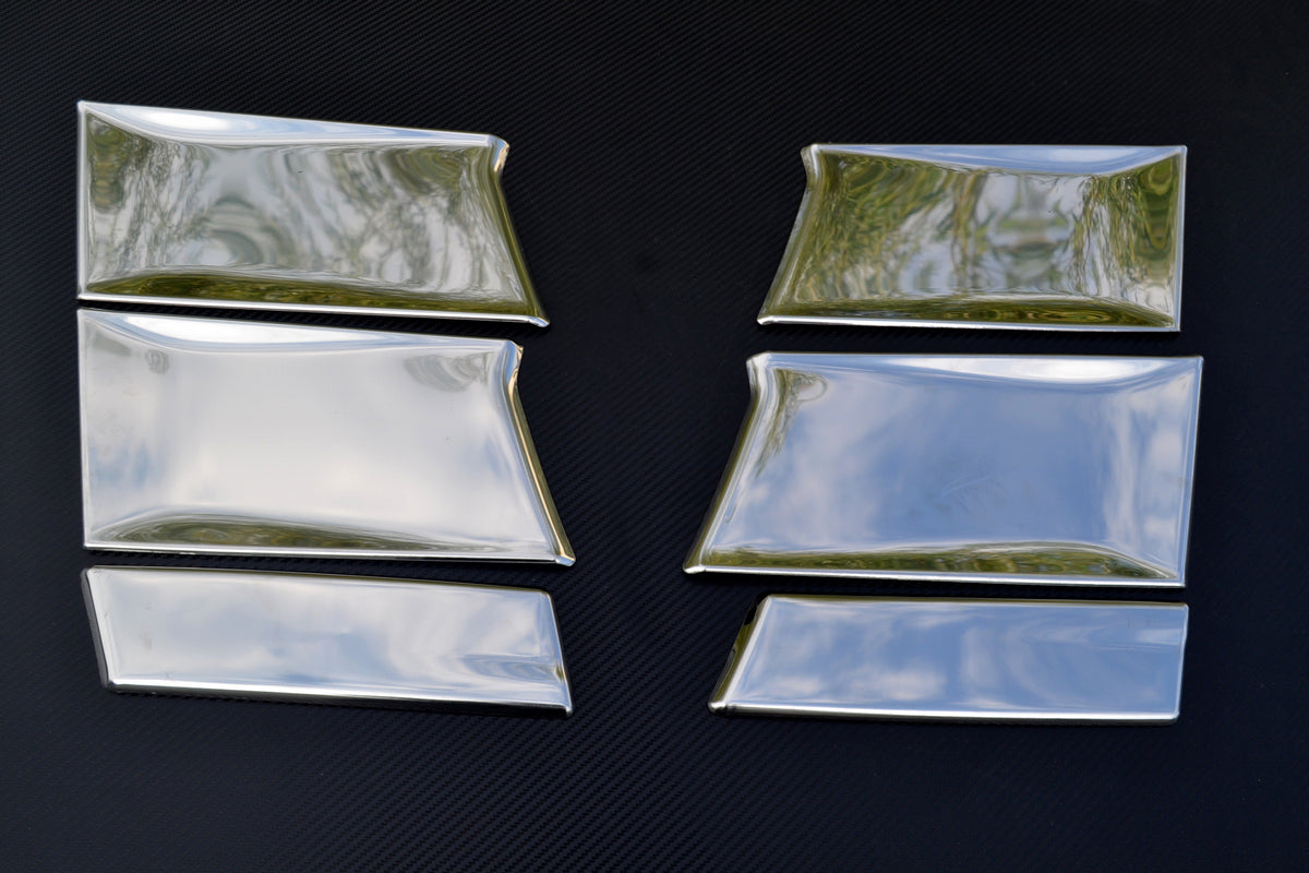 Σετ επενδύσεων γωνιών μάσκας – κατάλληλο για Scania R450 2016+, ανοξείδωτο ατσάλι, 6 τεμάχια