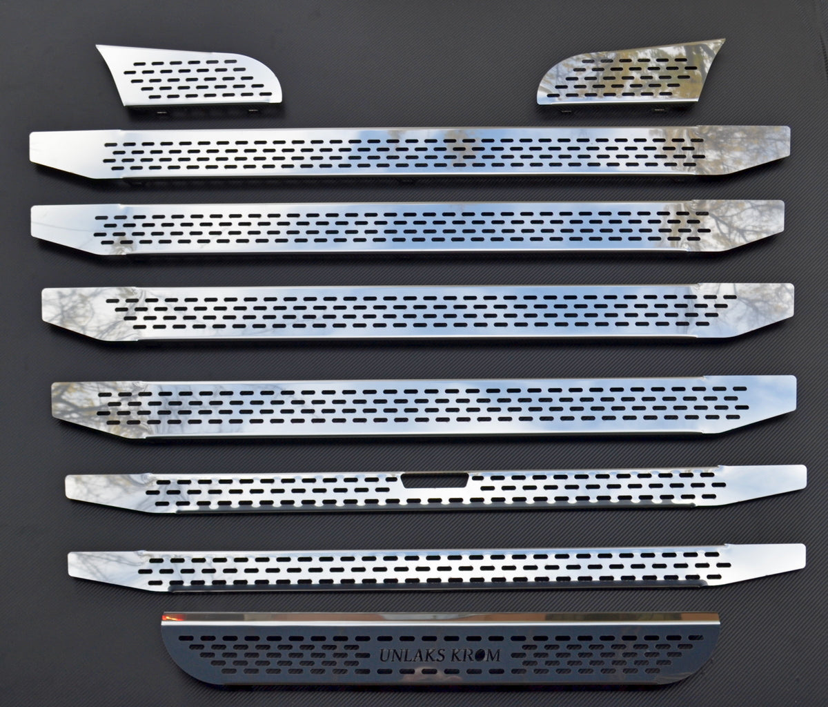 Kit de grilles décoratives pour calandre avant – adapté pour Scania R 2010–2016, 9 pièces, acier inoxydable