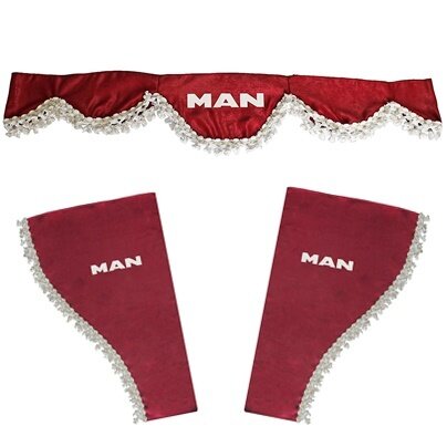 Комплект пердета за камион, подходящ за MAN – 3 части, бордо