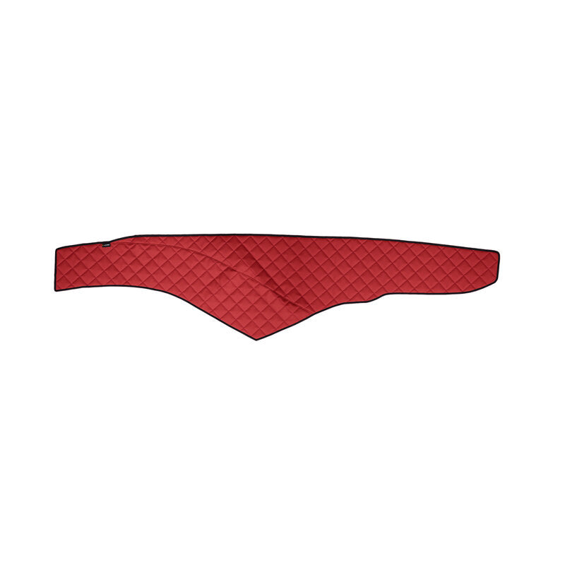 Tapis de tableau de bord – Volant à droite, cuir synthétique (éco-cuir) rouge, adapté pour Mercedes Actros MP4 (à partir de 2011), cabine 250 cm de large