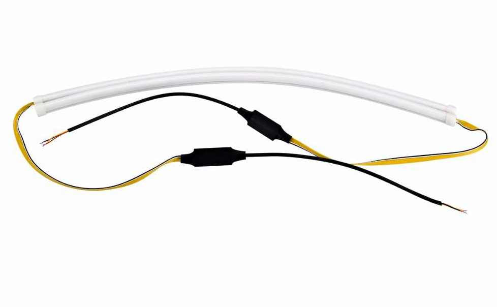Bandes LED DRL flexibles avec clignotant dynamique, 60 cm, lot de 2